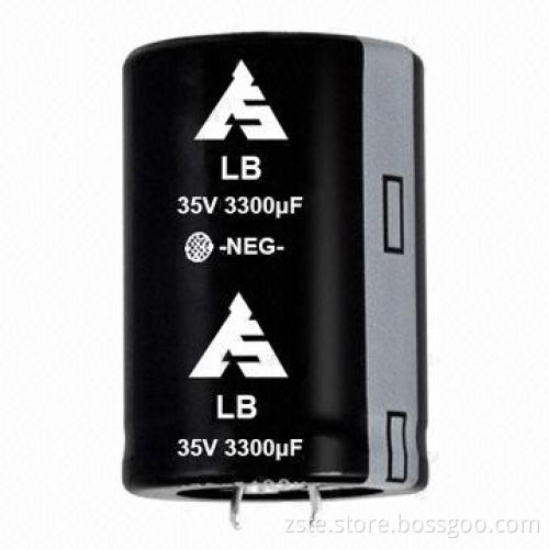 Snap-in Aluminum Electrolytic Capacitor with Large Capacitance, 35V, 3300uf, 3000h